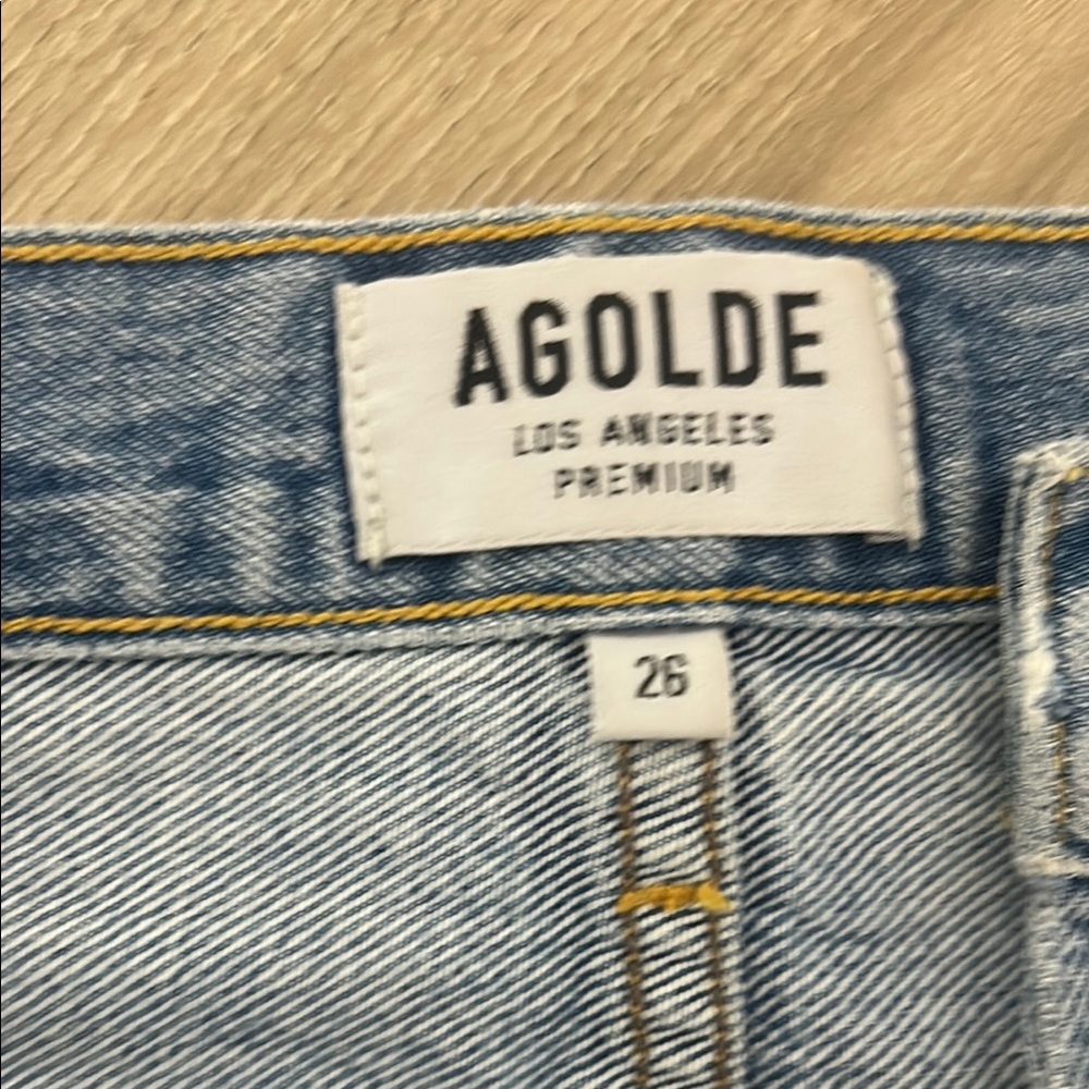 Agolde Light Blue Denim Jean shorts